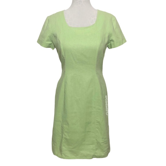 Vintage Dresses & Skirts - Vintage Linen Blend Carol Horn Dress